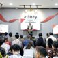 Kepala Eksekutif Pengawas Inovasi Teknologi Sektor Keuangan, Aset Keuangan Digital, dan Aset Kripto OJK, Hasan Fawzi, saat memberikan sambutan dalam Peluncuran Infinity Hackathon OJK-Ekraf 2025 dengan mengusung tema “Akselerasi Ekonomi Kreatif melalui Inovasi Digital dan Desentralisasi”, yang diselenggarakan di Ruang Pusat Inovasi OJK, OJK Infinity, Jakarta, Rabu (8/10).