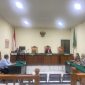 Suasana Sidang permohonan Praperadilan yang diajukan oleh tersangka Nur Ichsan, dalam perkara kepemilikan narkotika golongan I jenis ganja seberat 1 kilogram di Pengadilan Negeri Semarang.
