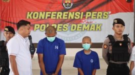 Reskrim Polres Demak hadirkan para pelaku pembunuhan 