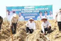 Launching program Bongkar Ratoon (peremajaan tebu) di Desa Kerep Kecamatan Sulang, Kabupaten Rembang, Kamis (16/10/2025).
