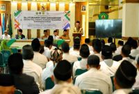 Silaturahim dan Sarasehan Ustaz TPQ, Madin, dan Pondok Pesantren se-Kabupaten Kudus di SMA Al Ma’ruf Kudus, Senin (27/10/2025).
