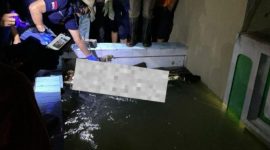 Tim SAR menemukan jenazah Rahma Aurel yang dilaporkan hanyut di selokan pemukiman Argomulyo Mukti Asri, Pedurungan, Semarang.
