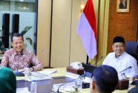 Bupati Kudus Sam’ani Intakoris saat melaksanakan koordinasi Program KDMP yang digelar di Kantor Kementerian Koperasi, Jakarta Selatan, Jumat (7/11/2025).