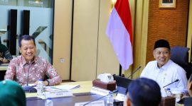 Bupati Kudus Sam’ani Intakoris saat melaksanakan koordinasi Program KDMP yang digelar di Kantor Kementerian Koperasi, Jakarta Selatan, Jumat (7/11/2025).