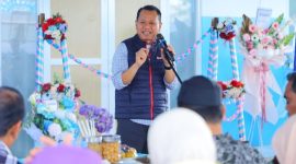 Bupati Kudus, Sam’ani Intakoris meresmikan Satuan Pelayanan Pemenuhan Gizi (SPPG) Prambatan Kidul, Sabtu (8/11/2025).