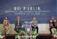 Uji Publik Monitoring dan Evaluasi (Monev) Keterbukaan Informasi Publik Kabupaten Wonosobo Tahun 2025 di Pendopo Bupati, Kamis (20/11/2025).
