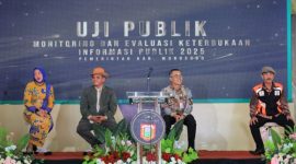 Uji Publik Monitoring dan Evaluasi (Monev) Keterbukaan Informasi Publik Kabupaten Wonosobo Tahun 2025 di Pendopo Bupati, Kamis (20/11/2025).
