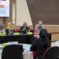 Tim presentasi Pemkab Wonosobo dipimpin Sekretaris Daerah, One Andang Wardoyo, bersama Kepala Dinas Komunikasi dan Informatika, Sekretaris Bappeda, dan Kepala Bagian Organisasi Setda Wonosobo sedang mengikuti uji publik di hadapan panelis.