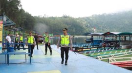 Kapolres Wonosobo, AKBP M. Kasim Akbar Bantilan, pipin langsung pengecekan sejumlah obyek wisata di wilayah Kabupaten Wonosobo, Rabu (17/12). 
