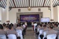 Sebanyak 269 Anggota Polres Demak mengikuti  Latihan Pra Operasi (Latpra Ops) Lilin Candi 2025 di Pendopo Parama Satwika, Kamis (18/12/2025).