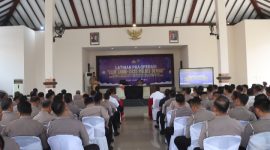 Sebanyak 269 Anggota Polres Demak mengikuti  Latihan Pra Operasi (Latpra Ops) Lilin Candi 2025 di Pendopo Parama Satwika, Kamis (18/12/2025).