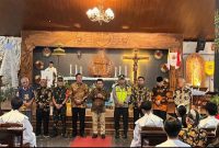 Jajaran Forkopimda Kabupaten Wonosobo melakukan peninjauan di sejumlah gereja pada puncak perayaan Natal 2025, Kamis (25/12/2025). 
