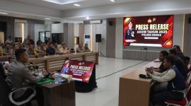 Polres Demak menggelar Rilis Akhir Tahun 2025 di Aula Wicaksana Laghawa Polres Demak, Selasa (30/12/2025).