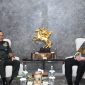 Pangdam IV/Diponegoro, Mayjen TNI Achiruddin, menerima audiensi Kepala BNN Provinsi Jawa Tengah, Toton Rasyid, di Ruang Kerja Pangdam, Selasa (6/1/2026).