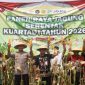 Kapolres Demak, AKBP Ari Cahya Nugraha, memimpin Panen Raya Jagung di Desa Sumberejo, Kecamatan Mranggen, Kamis (8/1/2026).