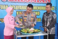 Kapolres Demak, AKBP Arrizal Samelino Gandasaputra, meresmikan Dapur Satuan Pelayanan Pemenuhan Gizi (SPPG) Polres Demak 2 yang berlokasi di Desa Karangsono, Kecamatan Mranggen, Kabupaten Demak, Jumat (23/1/2026).
