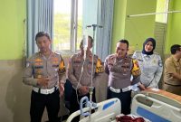 Satlantas Polres Demak Sambangi Korban Laka di RSUD Sunan Kalijaga, Kamis (6/2).