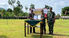 Pembukaan TMMD Sengkuyung Tahap I Tahun 2026 di Desa Trimulyo, Kecamatan Wadaslintang, Kabupaten Wonosobo, Selasa (10/2/2026).