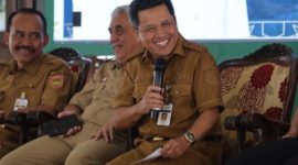 Bupati Wonosobo, Afif Nurhidayat saat diwawancarai wartawan usai Rapat Koordinasi Lintas Sektoral di Pendopo Selatan, Senin (23/2/2026).