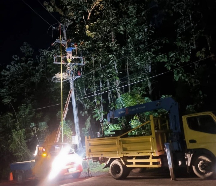 PLN Unit Induk Distribusi Jawa Tengah & D.I. Yogyakarta bergerak cepat menangani gangguan listrik akibat hujan deras dan angin kencang yang melanda sejumlah wilayah Jawa Tengah, Rabu (4/3/2026). 
