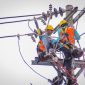 Petugas PLN UID Jawa Tengah melakukan perawatan kelistrikan.
