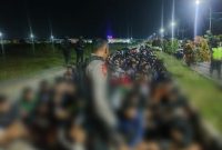 Polres Demak amankan 114 remaja pembalap liar di kawasan Terminal Baru, Jalan Lingkar Demak, Minggu (15/3/2026) dini hari. 