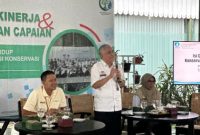Sekretaris Daerah Wonosobo, One Andang Wardoyo, saat mewakili Bupati dalam Audiensi Kinerja dan Penyampaian Capaian CSR Lingkungan Hidup di Pendopo Belakang, Rabu (15/4/2026).
