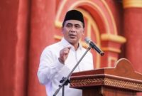 Wakil Gubernur Jawa Tengah Taj Yasin Maimoen, memberikan mauidhah khasanah pada Haul dan Haflah Khotmil Quran di PPTQ Quantum Qolbu, Petanahan, Kabupaten Kebumen, Minggu (3/5/2026).