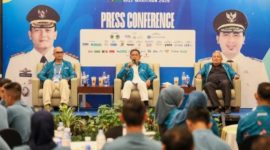 Sekretaris Daerah (Sekda) Provinsi Jawa Tengah, Sumarno konferensi pers di Purwokerto, Sabtu (16/5/2026) malam.

