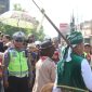 Anggota Polres Demak siaga mengamankan rangkaian tradisi Grebeg Besar Demak.