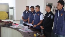 Konferensi pers kasus pembakaran dua Rumah di Karangawen, berlangsung di Mapolres Demak, Jum'at (12/6/2026).