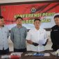 Kasat Resnarkoba Polres Demak, Iptu Yusup (tengah), saat konferensi pers di Pendopo Parama Satwika Polres Demak, Senin (15/6/2026).