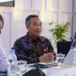 Kepala OJK Jateng, Hidayat Prabowo (tengah) dalam Rapat Pimpinan Satgas PASTI Daerah Jawa Tengah yang berlangsung di Kantor OJK Provinsi Jawa Tengah, Semarang, Jumat (19/6).