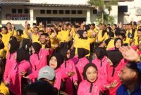 Ratusan warga memadati Mapolres Demak untuk mengikuti rangkaian peringatan Hari Bhayangkara ke-80, Minggu (28/6/2026).