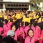 Ratusan warga memadati Mapolres Demak untuk mengikuti rangkaian peringatan Hari Bhayangkara ke-80, Minggu (28/6/2026).