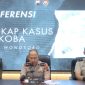 Kapolres Wonosobo, AKBP M. Kasim Akbar Bantilan (tengah), dalam konferensi pers di Mapolres Wonosobo, Senin (29/6/2026).
