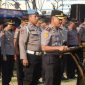Kapolres Demak, AKBP Arrizal Samelino Gandasaputra, memimpin apel pagi di Lapangan Wicaksana Laghawa Polres Demak, Senin (13/7/2026).
