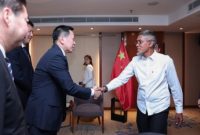 Sekda Jateng, Sumarno menerima rombongan utusan dari Provinsi Fujian, Tiongkok, di Gumaya Tower, Kota Semarang, Rabu (22/7/2026).
