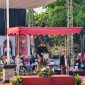 Bupati Rembang, Harno menjadi pembina upacara peringatan Hari Jadi ke-285 Kabupaten Rembang di Alun-Alun Rembang, Senin (27/7).