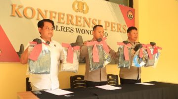Konferensi pers kasus Pengroyokan di Garung, digelar di Mapolres Wonosobo, Rabu (29/7/2026).
