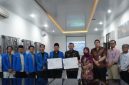 Kepala BNNP Jawa Tengah, Brigjen Pol. Dr. H. Agus Rohmat dan Ketua PMII Cabang Kota Semarang, Muhammad Afiq Nur Cahaya, menandatangani Perjanjian Kerja Sama.