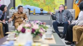 Chairman PBT, Stephen Wilmot
melakukan audiensi dengan Gubernur Jawa Tengah, Ahmad Luthfi, di kantor gubernur, Senin (3/8/2026).
