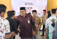 Wakil Bupati Rembang, Mochamad Hanies Cholil Barro’ saat membuka Sosialisasi Kepemimpinan, Kepeloporan dan Kesukarelawanan Pemuda Kabupaten Rembang Tahun 2026 di Gedung KPRI Rembang, Kamis (24/9/2026).