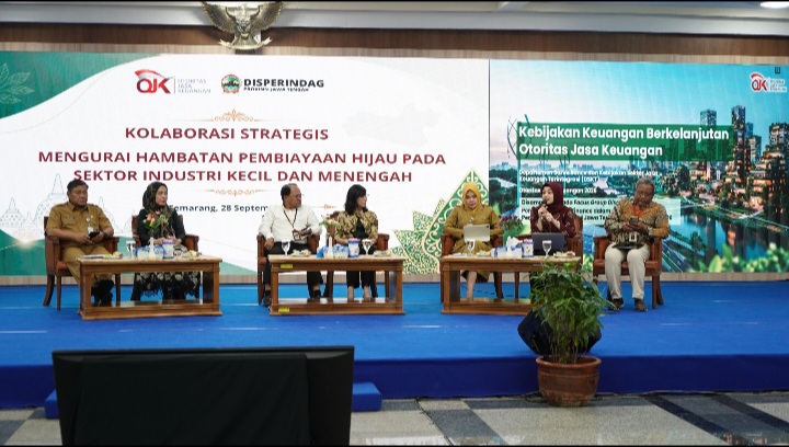 Focus Group Discussion (FGD) Pembiayaan Hijau Industri Jasa Keuangan, di Gedung Gradhika Bhakti Praja, Semarang, Senin (28/9). 