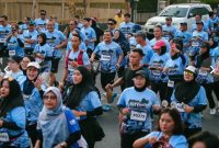 Ribuan pelari dari berbagai kalangan meramaikan gelaran AHY Run Semarang 2026, di Kota Semarang, Minggu (18/10/2026).