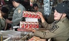 Razia Rokok Ilegal di Rembang, Petugas Sita 19.360 Batang dari Dua Toko